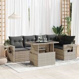 vidaXL 6-dijelni set vrtnih sofa od poliratana s jastucima svjetlosivi | shoptok.hr