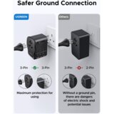 Ugreen S550 65W Universal Travel Adapter adaptar za putovanje 65 W crna, siva | Eponuda.ba