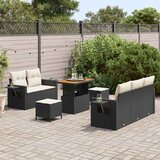  Sjedeća garnitura za vrt 8 kom. Crna poliratan 90 x 55 x 71 cm | shoptok.hr