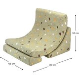 Wigiwama Zelen otroški fotelj iz tkanine bouclé/iz šenilje Terrazzo Moon – | Shoptok.si