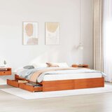  Konstrukcija postelje s predalom Voskast rjav 180 x 200 cm, (5000121382) | Shoptok.si