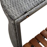  Četvrtasta ograda za vruću kupku siva 268x268x55 cm poliratan | Eponuda.com