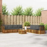  Setovi sofa 9 pcs Prirodna i antracit Čvrsto drvo akacije | shoptok.hr