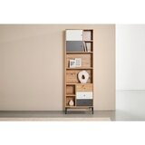 CARRYHOME KOMODA, siva, bela, barve hrasta | Shoptok.si