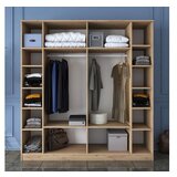 Hanah home BA114 - 2274 walnutwhite wardrobe | ePonuda.com