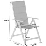 Gardenson ZLOŽLJIV VRTNI SEDEŽ aluminij barve grafita | Shoptok.si