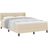Box Postelja z vzmetnico z vzmetnico krema 200 x 160 cm Poliester, (5000141967) | Shoptok.si