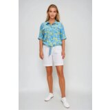 Marisse Patterned Shirt With Ties, Yellow | ePonuda.com