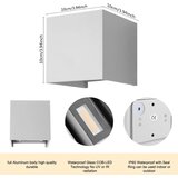 AUDOR 12W LED stenska svetilka z nastavljivim kotom svetlobe - bela | Shoptok.si