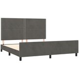 Okvir za krevet bez madraca tamnosivi 160x200 cm baršunasti | shoptok.hr