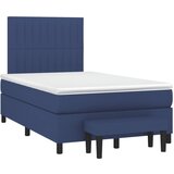 vidaXL Krevet s oprugama i madracem plavi 120 x 190 cm od tkanine Cijene