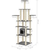 vidaXL Penjalica za mačke sa stupovima za grebanje tamnosiva 183 cm | shoptok.hr