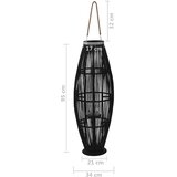 Viseći svijećnjak od bambusa crni 95 cm | Eponuda.com