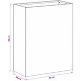  Vrtna saksija Maslinastozelena 40 x 20 x 50 cm Čelična vrata | shoptok.hr