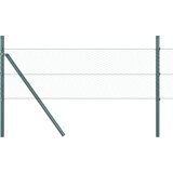 vidaXL Ograja v obliki hexagona Zelena 0.5x100 m Jeklo, Ograjne stebri 13 kosov Zeleni Ø32 mm 100 cm Galvanizirano jeklo | Shoptok.si