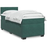 vidaXL Box spring krevet s madracem tamnozeleni 90x200 cm baršunasti | shoptok.hr
