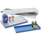 eurokraft basic Jeklena prestrezna kadica za majhne posode, DxŠxV 940 x 370 x 60 mm, s certifikatom, prestrezna prostornina 20 l, svetlo modra | Shoptok.si