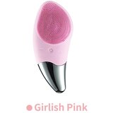  mini electric facial cleansing brush silicone sonic face cleaner deep pore cleaning skin massager face cleansing brush device pink, (21141043) | Shoptok.si