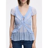Reserved Bluza s volanima - bljedoplavo Cijene