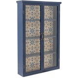 Bloomingville Modra vitrina iz masivne jelke 81x122x22 cm Hazem – | Shoptok.si