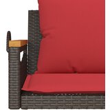  Klupa za ljuljanje s jastucima smeđa 109x62x40 cm od poliratana | Eponuda.ba