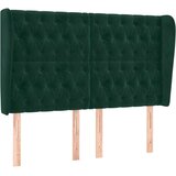  Uzglavlje s ušima tamnozeleno 147x23x118/128 cm baršunasto | shoptok.hr