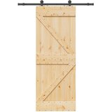  Klizna vrata NARVIK 80 x 210 cm (152,5 cm) Prirodna i crna | shoptok.hr