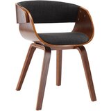 Furnova Jedilni stol siv ukrivljen les in blago, (21950294) | Shoptok.si
