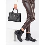 Shelvt Women's black ankle boots with a low-heeled buckle | Eponuda.ba