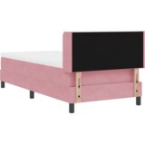 vidaXL Krevet s opružnom podlogom i madracem Ružičasti 90x190 cm Baršun | shoptok.hr