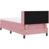 vidaXL Postelja s pomičnim dnom in vzmetnico Roza 90x190 cm Žamet | Shoptok.si