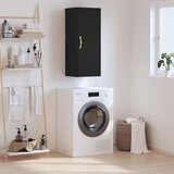 Maison Chic Stenska omarica - Zidna omarica črna 34,5x34x90 cm iu465, (22063631) | Shoptok.si