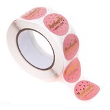  Naljepnice u roli Handmade with love pink 500 kom (ručno rađene) KORIŠTENO Cijene