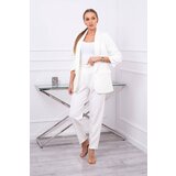 Kesi Włoski Elegant jacket and trousers set ecru | Shoptok.si