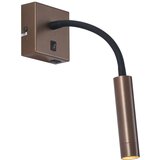 QAZQA Moderna stenska svetilka bronasta z USB-C - Gosna | Shoptok.si