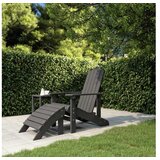  Stolica Adirondack s osloncem za noge HDPE antracit | shoptok.hr