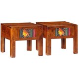 vidaXL Nočna omarica 2 kosa 40x40x36 cm masivni les akacija | Shoptok.si