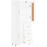  Visoka komoda bijela 69 5x34x180 cm konstruirano drvo | shoptok.hr