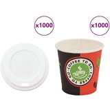 vidaXL Papirnate šalice za kavu s poklopcem 1000 kom 4 oz 120 ml | shoptok.hr