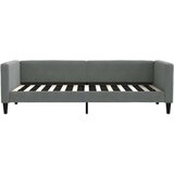 vidaXL Izvlečna dnevna postelja s predali temno siva 100x200 cm blago | Shoptok.si