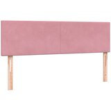  s oprugama i madracem ružičasti 160x210 cm baršunasti | shoptok.hr