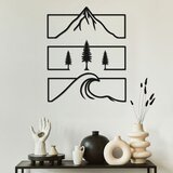 WALLXPERT Set dekorativnih metalnih zidnih dodataka Naturaleza -3 - M399 Crni (3 komada) | Eponuda.com