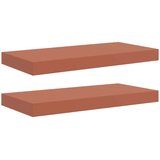  Stenska polica 2 pcs Rdeča 50 x 23 x 4 cm Konstruiran les, (5000200593) | Shoptok.si