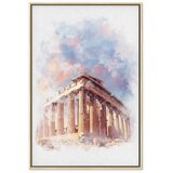  Slika - Painted Parthenon (1 Part) Vertical 60x90 U prirodnom drvenom okviru | shoptok.hr