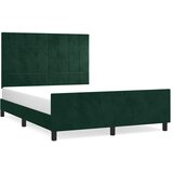  Okvir za krevet bez madraca tamnozeleni 140x190 cm baršunasti | shoptok.hr