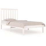  The Living Store Posteljni okvir bel iz trdne borovine 100x200 cm - Posteljni Okvir, (21529471) | Shoptok.si