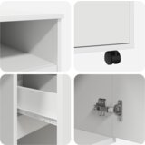Bijeli stol s ladicama Bijela MDF Iverica Standardno Ladice | shoptok.hr