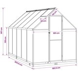  Rastlinjak v vrtu z vrati Antracit 183,5 x 303,5 x 207 cm, (5000288595) | Shoptok.si