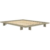 Karup Design Kadulja zeleni bračni krevet od masivnog bora bez uzglavlja s podnicom 180x200 cm Japan – Cijene
