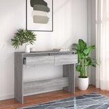  Konzolni stol siva boja hrasta 100x35x76,5 cm konstruirano drvo | Shoptok.si